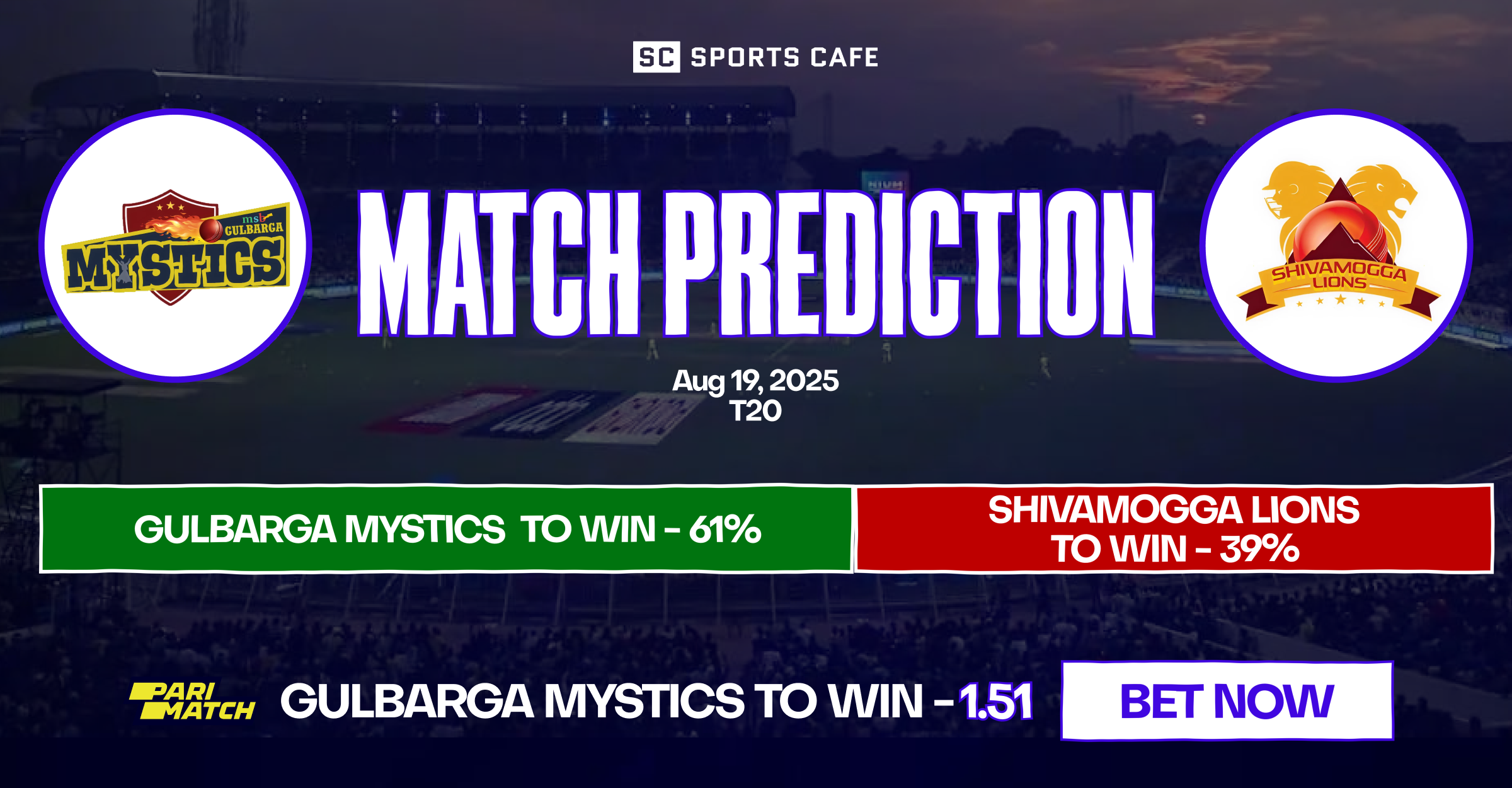 Gulbarga Mystics vs Shivamogga Lions